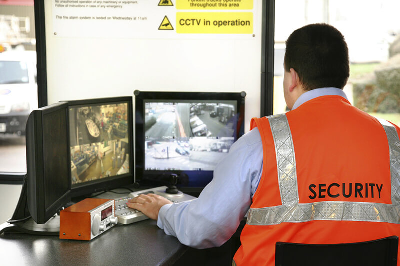 Security Guard Officer at his Job